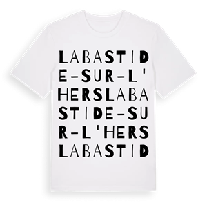 La Bastide-sur-l'Hers ordlek t-shirt – ekologisk bomull t-shirt från Pinshirt