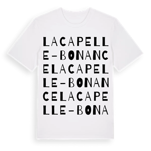 La Capelle-Bonance ordlek t-shirt – ekologisk bomull t-shirt från Pinshirt