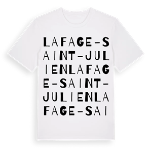 La Fage-Saint-Julien ordlek t-shirt – ekologisk bomull t-shirt från Pinshirt