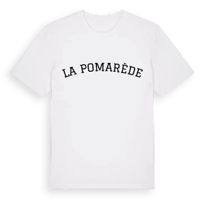 La Pomarède böjd t-shirt – ekologisk bomull t-shirt från Pinshirt