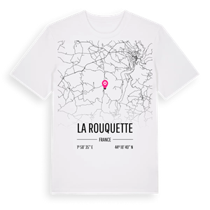 La Rouquette karta t-shirt – ekologisk bomull t-shirt från Pinshirt