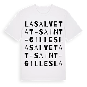 La Salvetat-Saint-Gilles ordlek t-shirt – ekologisk bomull t-shirt från Pinshirt