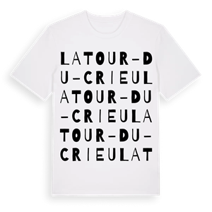 La Tour-du-Crieu ordlek t-shirt – ekologisk bomull t-shirt från Pinshirt