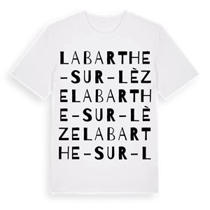 Labarthe-sur-Lèze ordlek t-shirt – ekologisk bomull t-shirt från Pinshirt