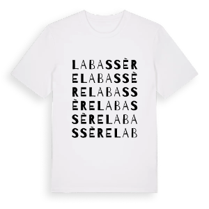 Labassère ordlek t-shirt – ekologisk bomull t-shirt från Pinshirt