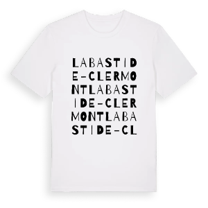Labastide-Clermont ordlek t-shirt – ekologisk bomull t-shirt från Pinshirt