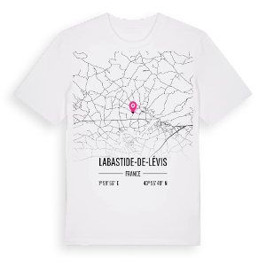 Labastide-de-Lévis karta t-shirt – ekologisk bomull t-shirt från Pinshirt