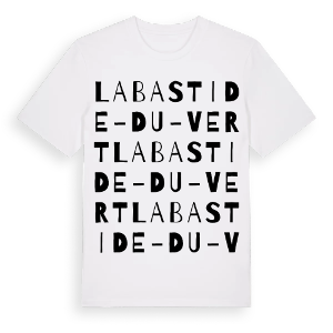 Labastide-du-Vert ordlek t-shirt – ekologisk bomull t-shirt från Pinshirt