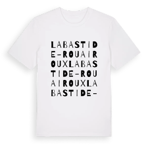 Labastide-Rouairoux ordlek t-shirt – ekologisk bomull t-shirt från Pinshirt
