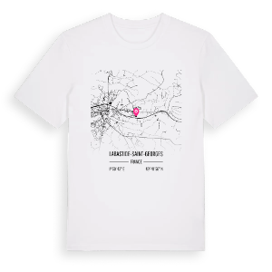 Labastide-Saint-Georges karta t-shirt – ekologisk bomull t-shirt från Pinshirt