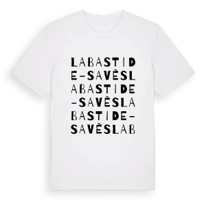 Labastide-Savès ordlek t-shirt – ekologisk bomull t-shirt från Pinshirt
