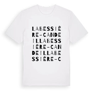 Labessière-Candeil ordlek t-shirt – ekologisk bomull t-shirt från Pinshirt