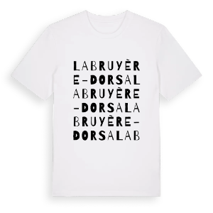 Labruyère-Dorsa ordlek t-shirt – ekologisk bomull t-shirt från Pinshirt