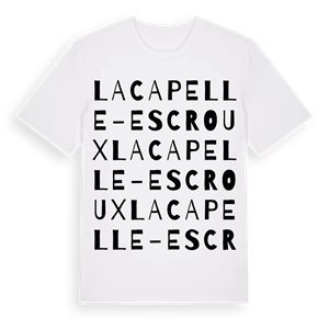 Lacapelle-Escroux ordlek t-shirt – ekologisk bomull t-shirt från Pinshirt