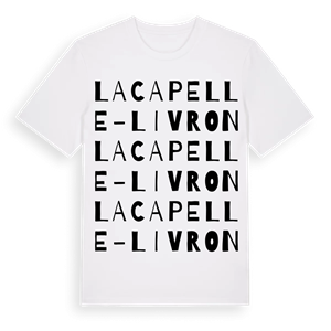 Lacapelle-Livron ordlek t-shirt – ekologisk bomull t-shirt från Pinshirt