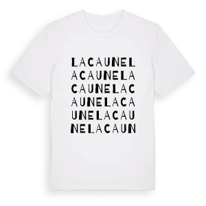 Lacaune ordlek t-shirt – ekologisk bomull t-shirt från Pinshirt