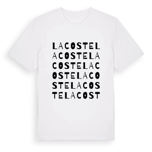Lacoste ordlek t-shirt – ekologisk bomull t-shirt från Pinshirt