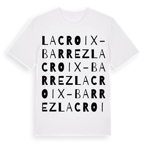 Lacroix-Barrez ordlek t-shirt – ekologisk bomull t-shirt från Pinshirt