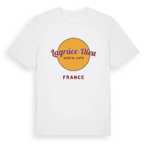 Lagrâce-Dieu cirkel t-shirt – ekologisk bomull t-shirt från Pinshirt