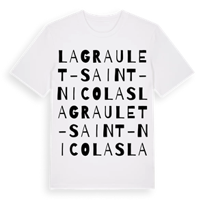 Lagraulet-Saint-Nicolas ordlek t-shirt – ekologisk bomull t-shirt från Pinshirt