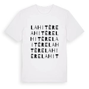 Lahitère ordlek t-shirt – ekologisk bomull t-shirt från Pinshirt