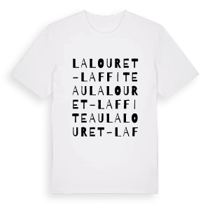 Lalouret-Laffiteau ordlek t-shirt – ekologisk bomull t-shirt från Pinshirt