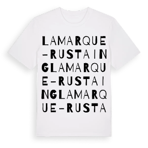 Lamarque-Rustaing ordlek t-shirt – ekologisk bomull t-shirt från Pinshirt