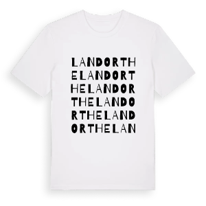 Landorthe ordlek t-shirt – ekologisk bomull t-shirt från Pinshirt