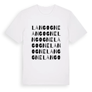 Langogne ordlek t-shirt – ekologisk bomull t-shirt från Pinshirt