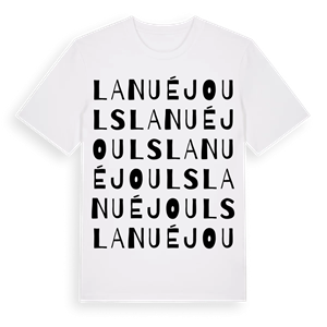 Lanuéjouls ordlek t-shirt – ekologisk bomull t-shirt från Pinshirt