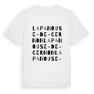 Lapanouse-de-Cernon ordlek t-shirt – ekologisk bomull t-shirt från Pinshirt