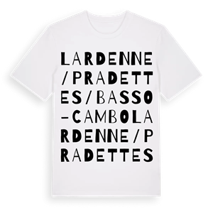 Lardenne / Pradettes / Basso-Cambo ordlek t-shirt – ekologisk bomull t-shirt från Pinshirt