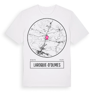 Laroque-d'Olmes t-shirt – ekologisk bomull t-shirt från Pinshirt