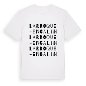 Larroque-Engalin ordlek t-shirt – ekologisk bomull t-shirt från Pinshirt