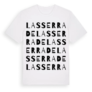Lasserrade ordlek t-shirt – ekologisk bomull t-shirt från Pinshirt