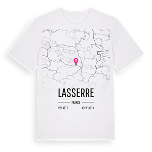Lasserre karta t-shirt – ekologisk bomull t-shirt från Pinshirt