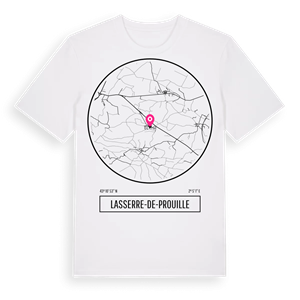 Lasserre-de-Prouille t-shirt – ekologisk bomull t-shirt från Pinshirt