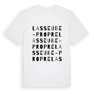 Lasseube-Propre ordlek t-shirt – ekologisk bomull t-shirt från Pinshirt