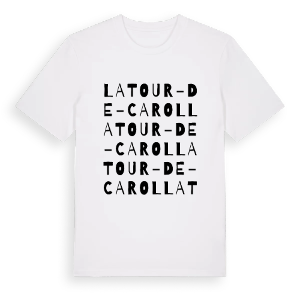 Latour-de-Carol ordlek t-shirt – ekologisk bomull t-shirt från Pinshirt