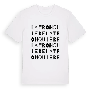 Latronquière ordlek t-shirt – ekologisk bomull t-shirt från Pinshirt