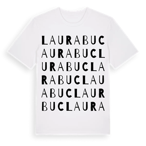Laurabuc ordlek t-shirt – ekologisk bomull t-shirt från Pinshirt