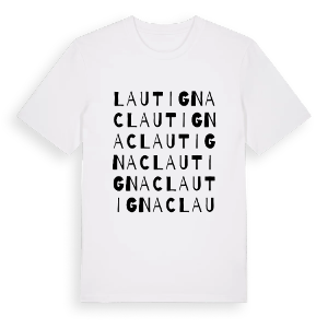 Lautignac ordlek t-shirt – ekologisk bomull t-shirt från Pinshirt