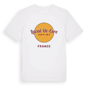 Laval-de-Cère cirkel t-shirt – ekologisk bomull t-shirt från Pinshirt