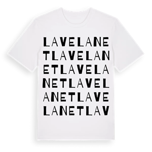 Lavelanet ordlek t-shirt – ekologisk bomull t-shirt från Pinshirt