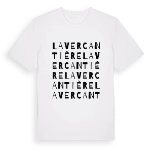 Lavercantière ordlek t-shirt – ekologisk bomull t-shirt från Pinshirt