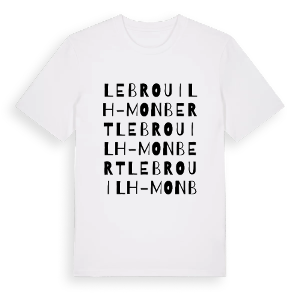 Le Brouilh-Monbert ordlek t-shirt – ekologisk bomull t-shirt från Pinshirt