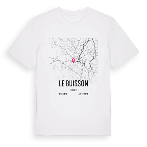 Le Buisson karta t-shirt – ekologisk bomull t-shirt från Pinshirt