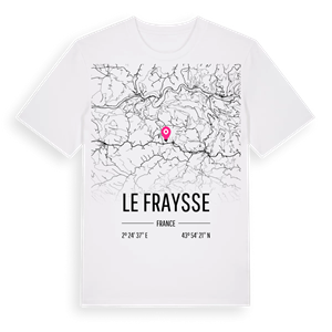 Le Fraysse karta t-shirt – ekologisk bomull t-shirt från Pinshirt