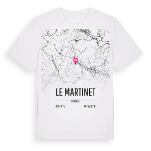 Le Martinet karta t-shirt – ekologisk bomull t-shirt från Pinshirt