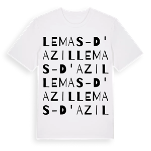 Le Mas-d'Azil ordlek t-shirt – ekologisk bomull t-shirt från Pinshirt
